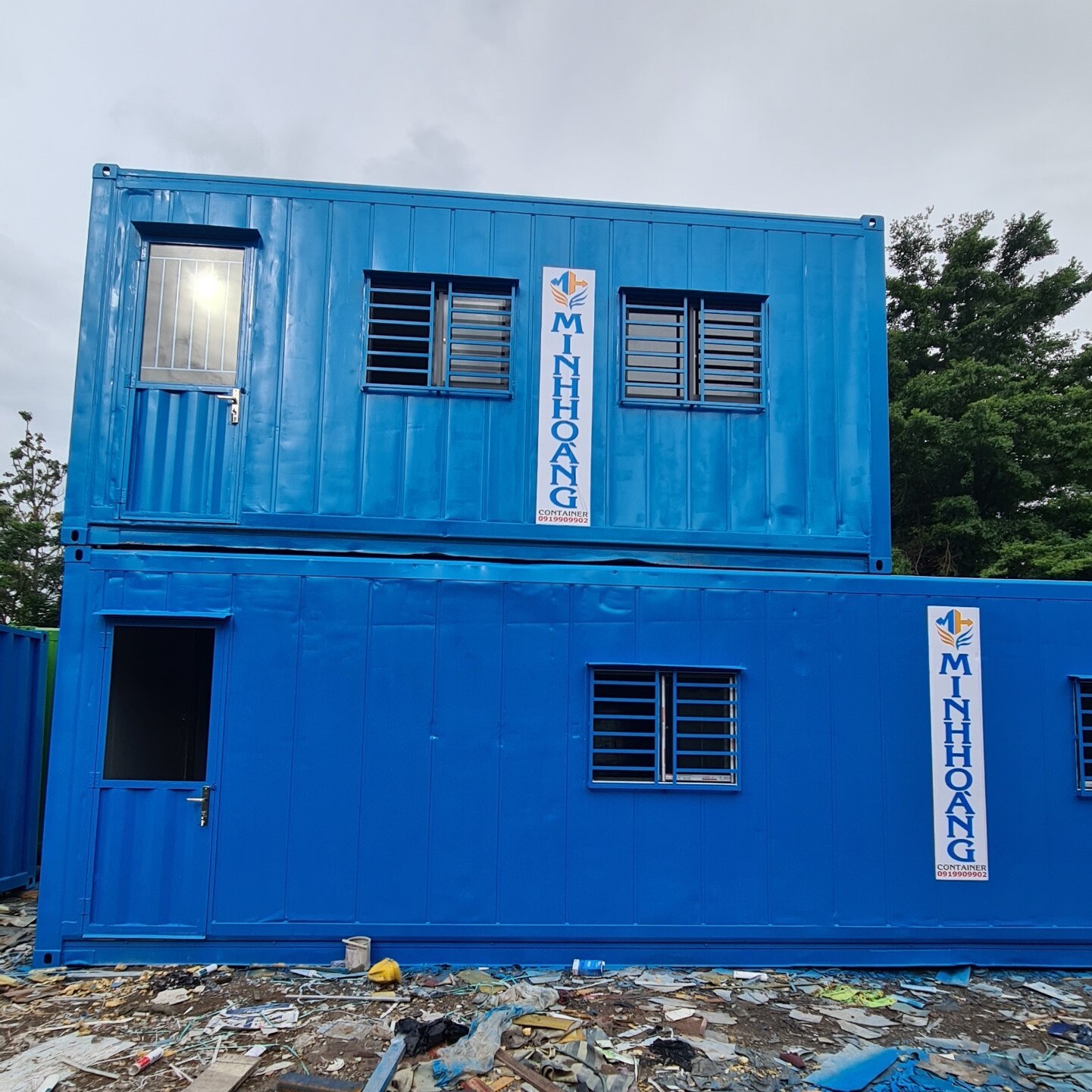 Container văn phòng, nhà ở 20 feet (có hoặc không có toilet) cơ bản làm từ vỏ cont lạnh + máy lạnh đầy đủ tiện nghi